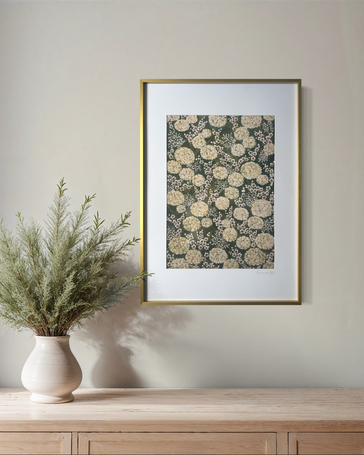Blossom Print in gold frame